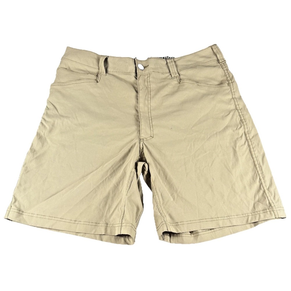 Wrangler Outdoor Series Shorts Mens 36 Beige Cargo Stretch 10 Inseam Hiking